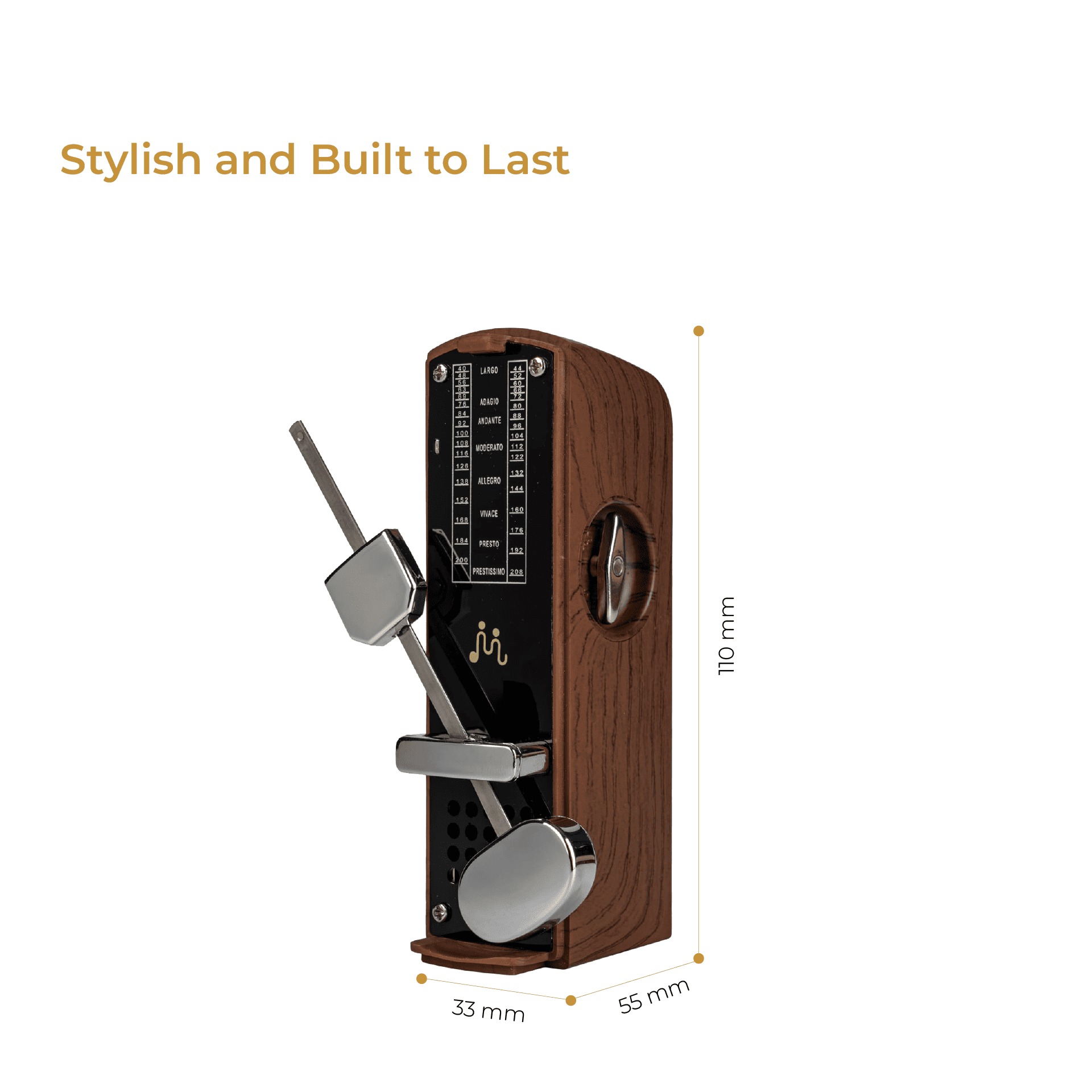 Braunes Mini-Metronom 